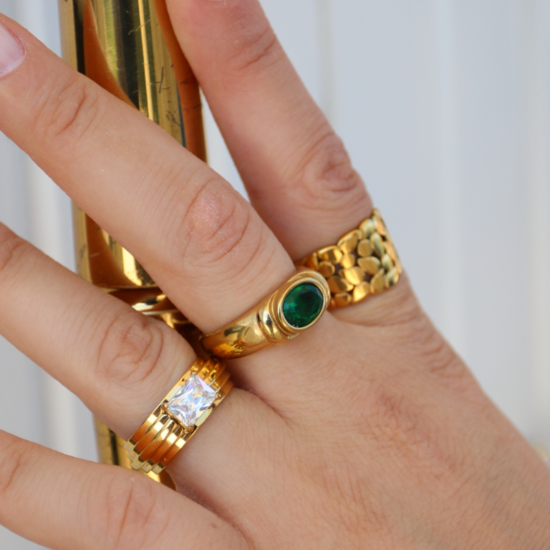 infinite green ring for women - cleo jewelry