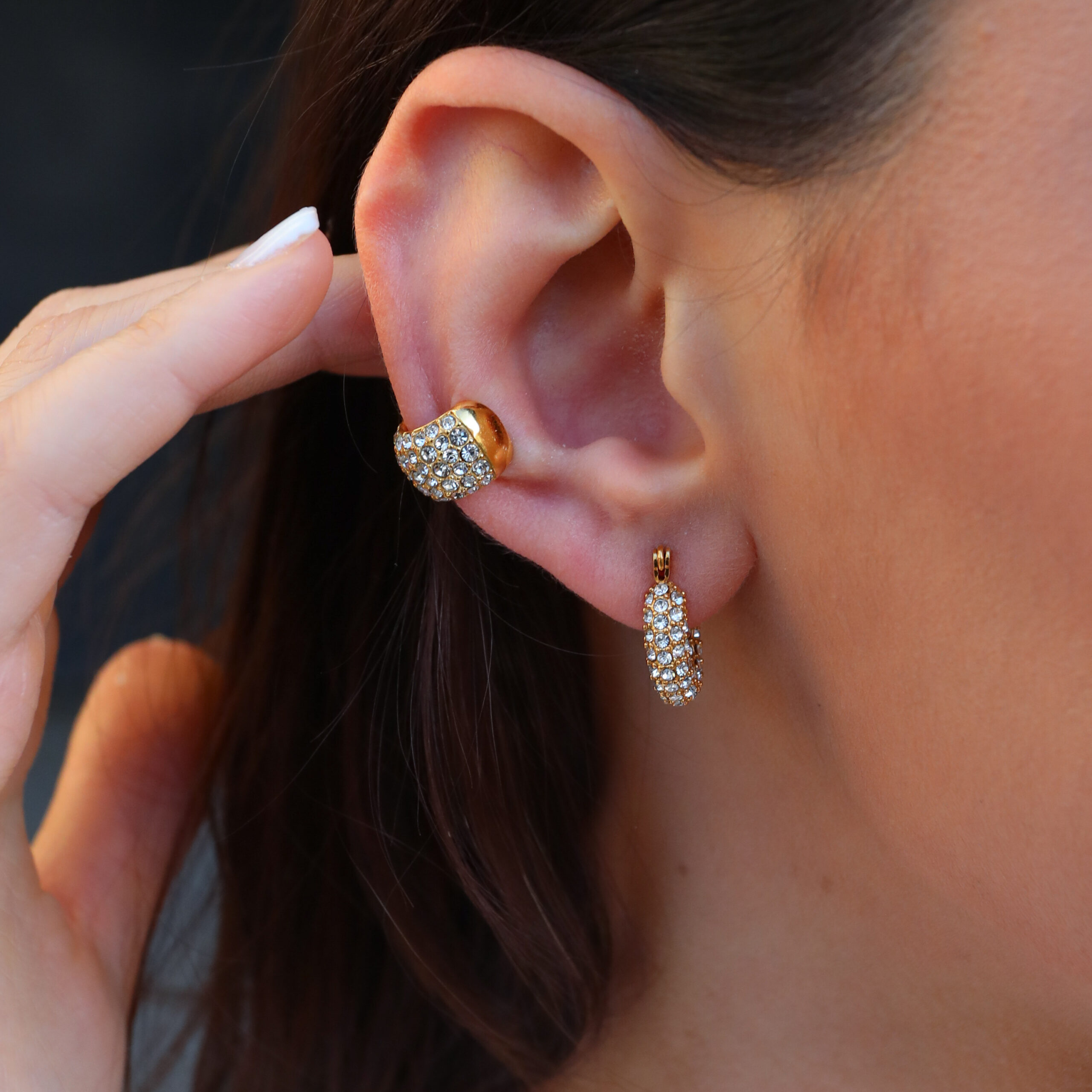 Sparkle hoops for women - cleo jewelry