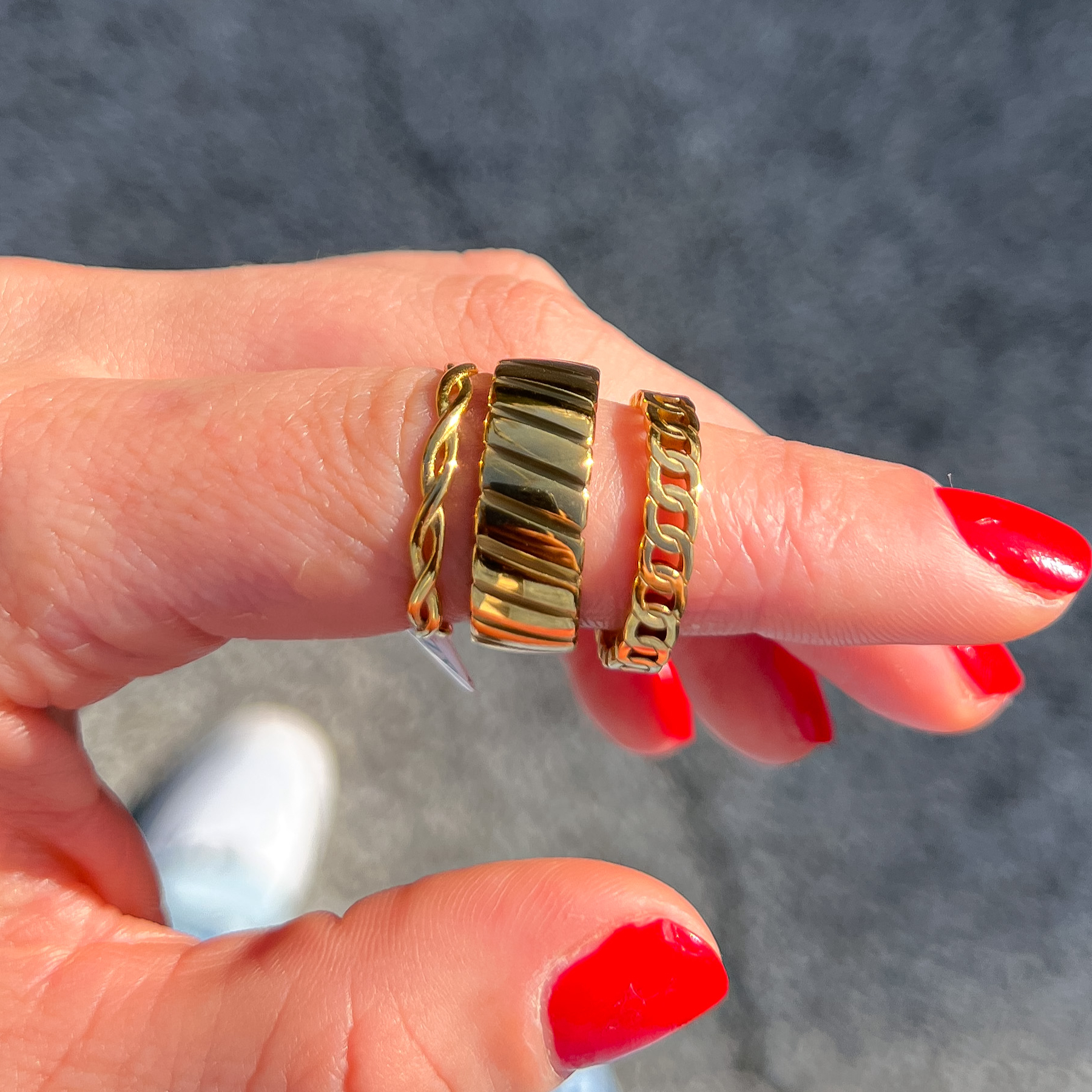Striped ring for women - cleo jewelry