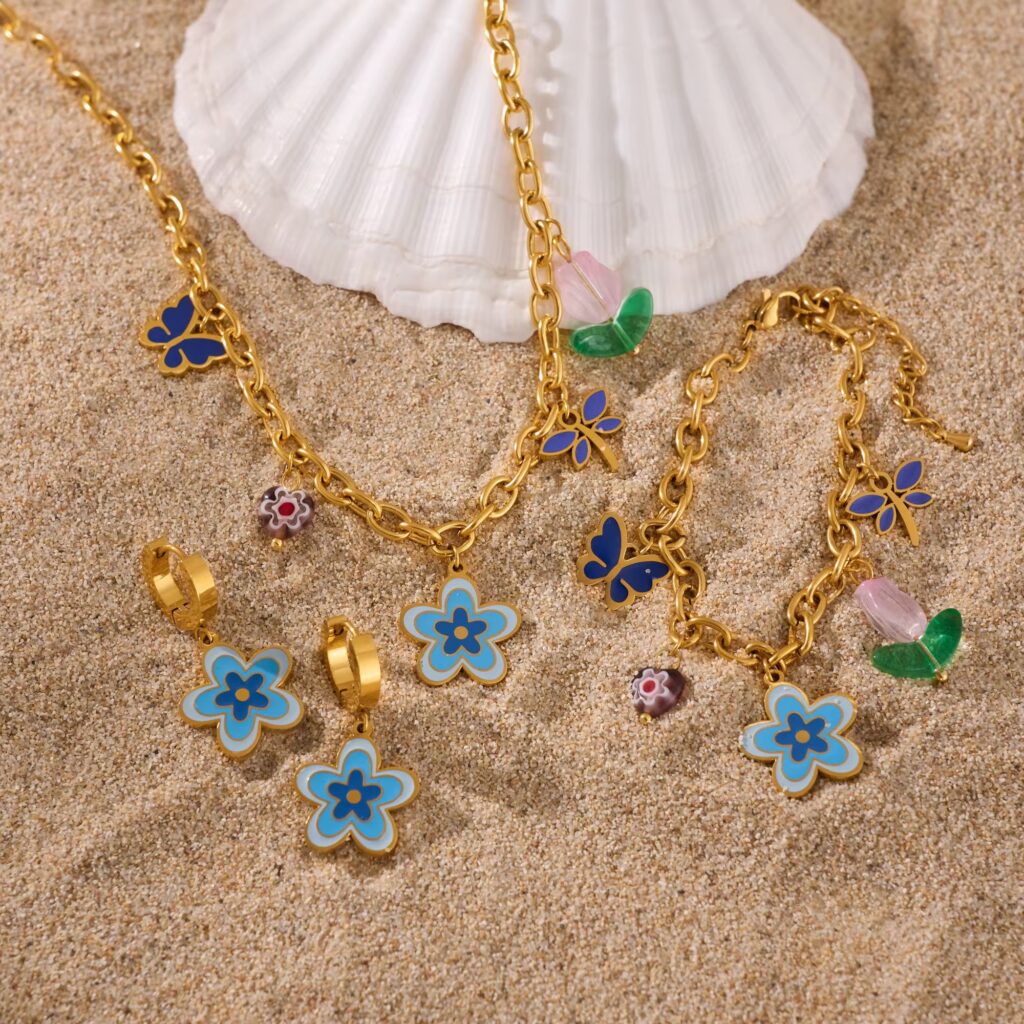 Charm Beauty Necklace with radiant charm pendant by Cleo Jewelry