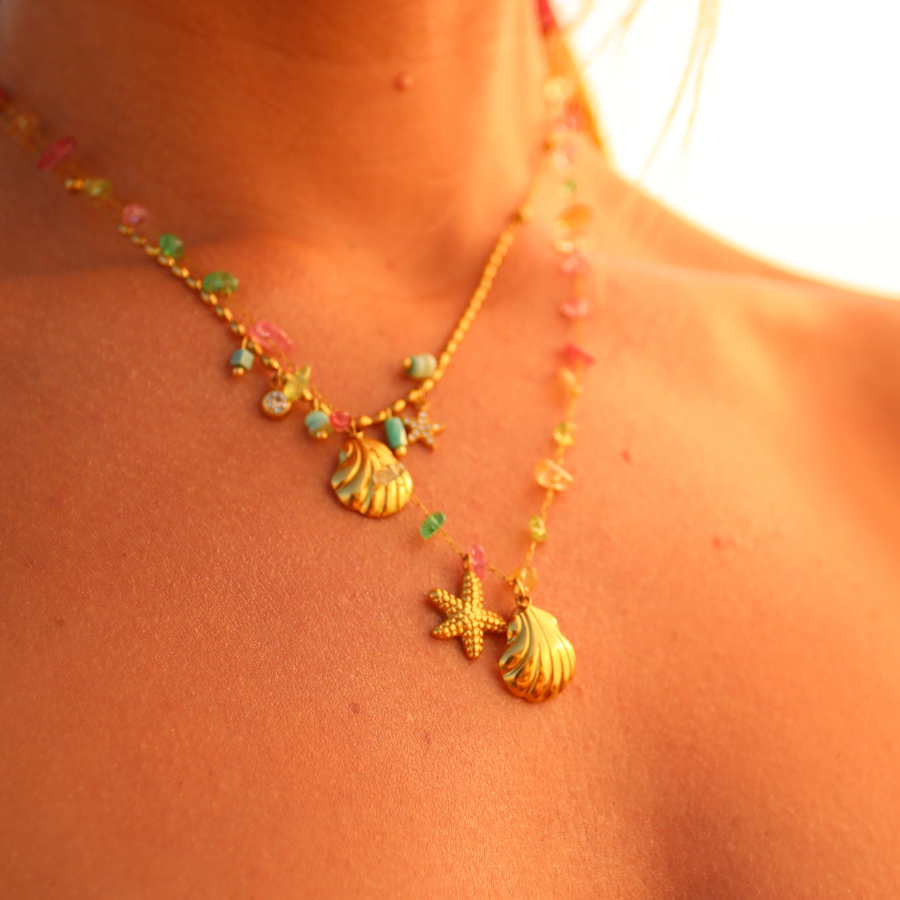 coral necklace for women - cleo jewelry