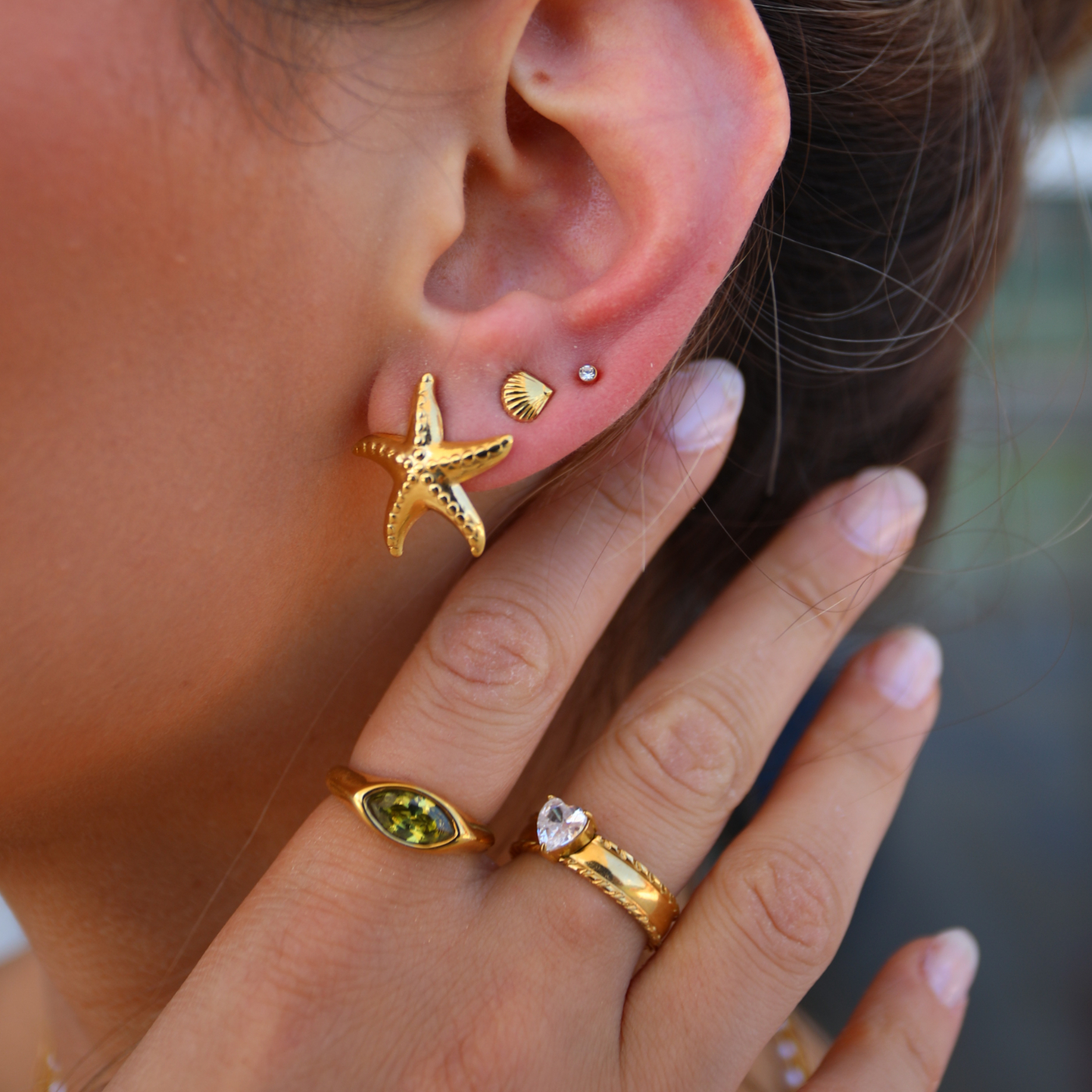 Olivine ring for women - cleo jewelry