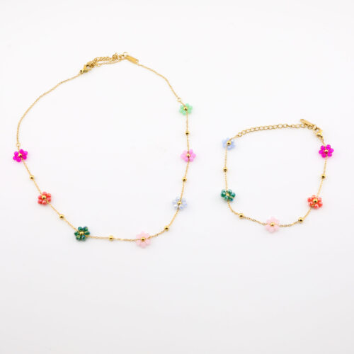 Flower blossom set - cleo jewelry
