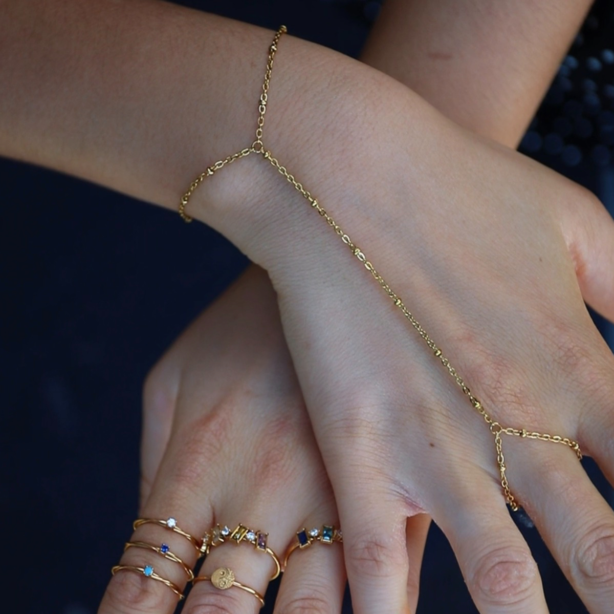 lois hand chain for women - cleo jewelry