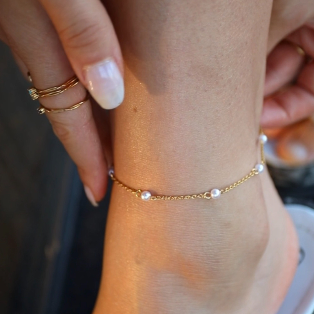 Moonstone Anklet for women - cleo jewelry