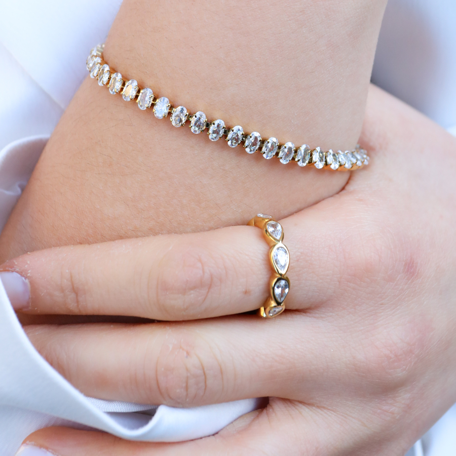 Tear ring for women - cleo jewelry